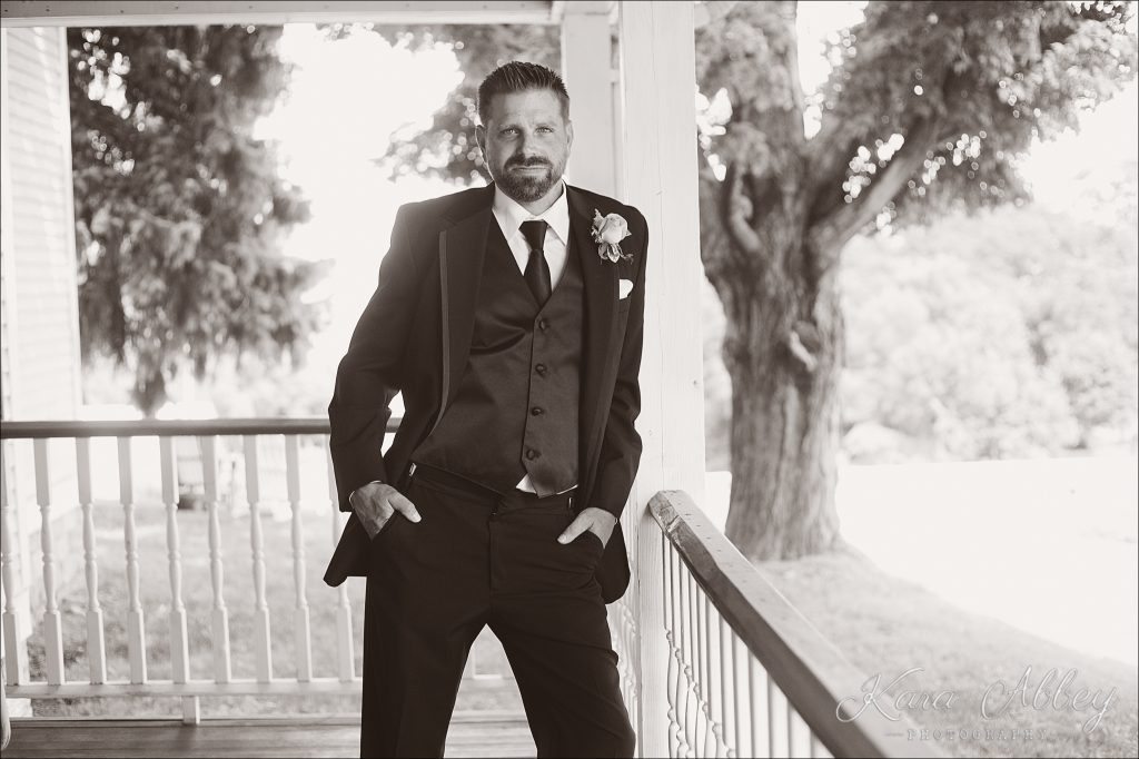 Country Wedding Photography Weaver View Farms Penn Yan, NY Groom Portrait