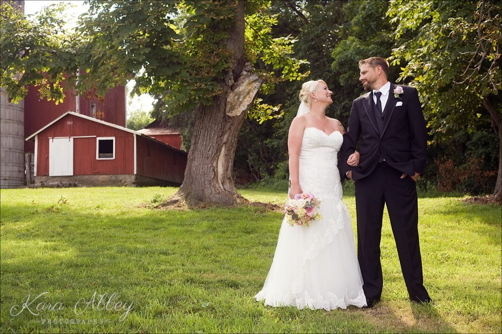Country Wedding Photography Weaver View Farms Penn Yan, NY Bride Groom Portrait