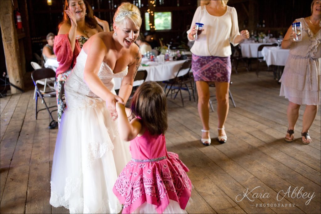 Country Wedding Photography Weaver View Farms Penn Yan, NY Barn Reception Bride Dancing