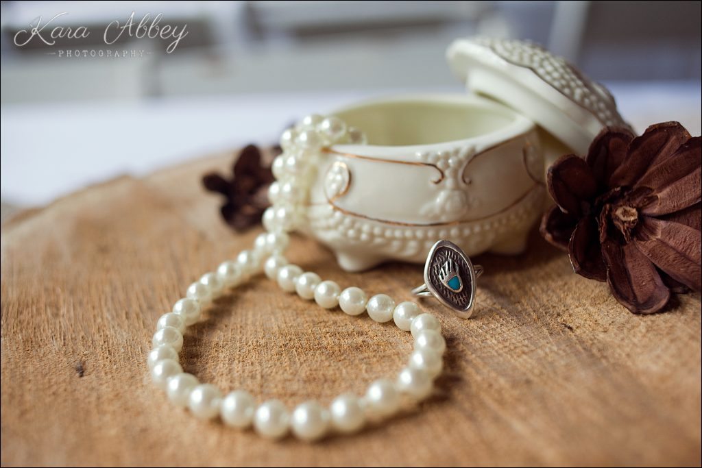 Wedding Photography Shoresbrook Inn Towanda, PA Rustic Country Bridal Details Pearls Ring