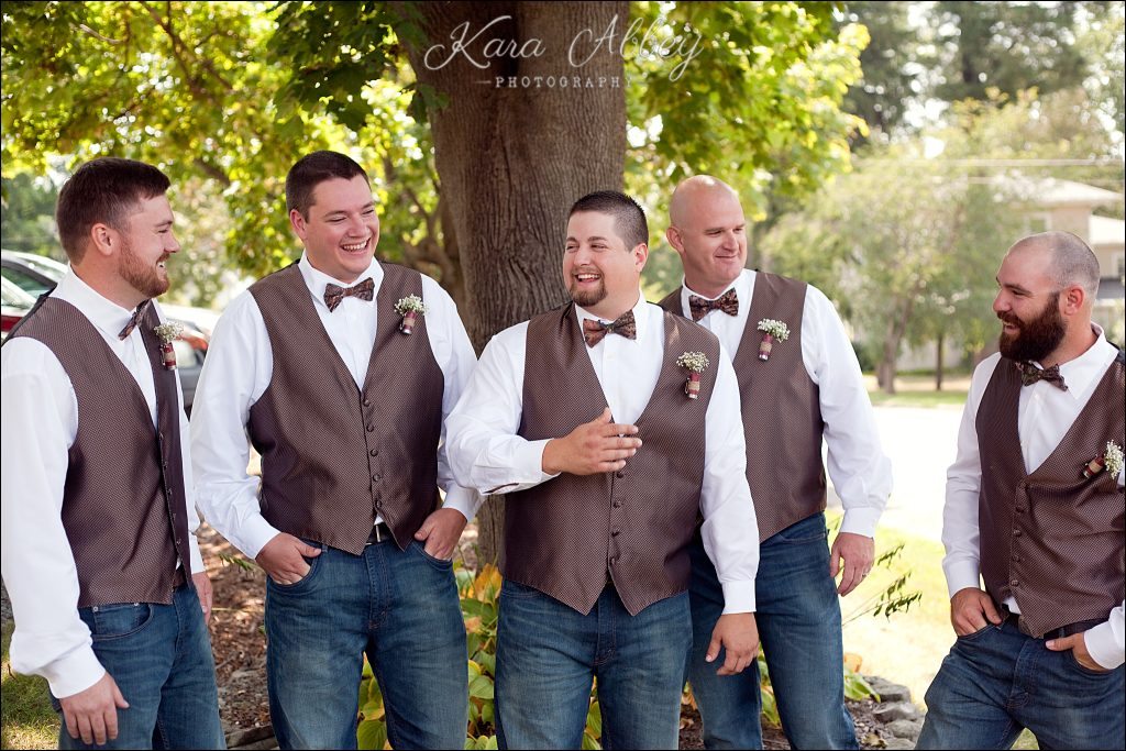 Rustic Country Wedding Photography Shoresbrook Inn Towanda, PA Groomsmen Groom Laugh