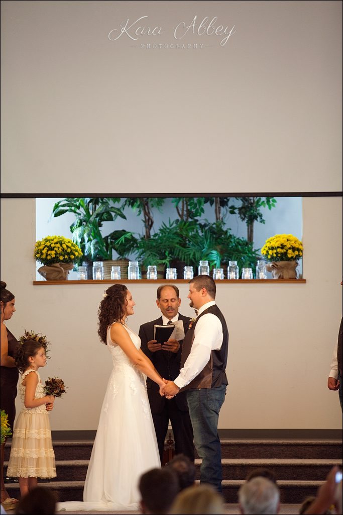 Rustic Country Wedding Photography First Baptist Church Towanda, PA Ceremony