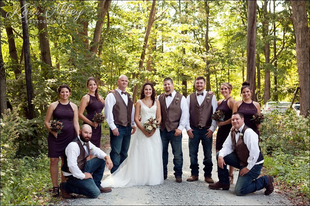 Rustic Country Wedding Photography Shoresbrook Inn Towanda, PA Bridal Party Formal Portrait