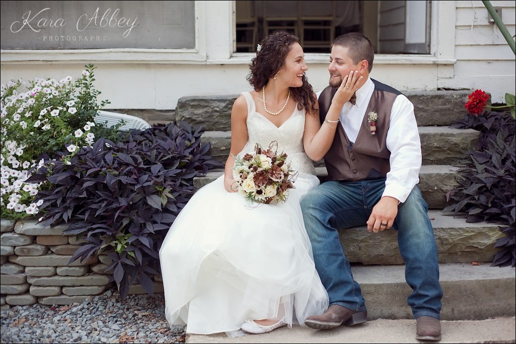 Rustic Country Wedding Photography Shoresbrook Inn Towanda, PA Bride and Groom Formal Portrait