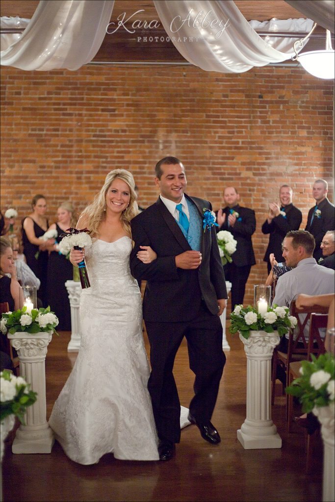 Elegant Wedding Photography Binghamton NY Ceremony Terra Cotta Husband Wife Recessional