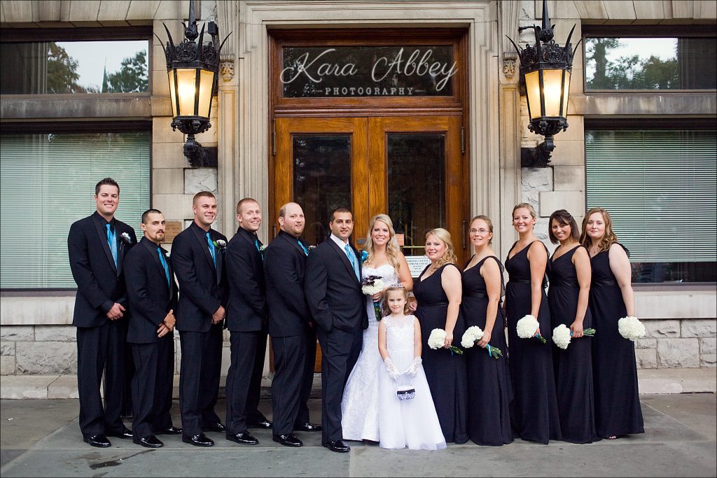 Elegant Wedding Photography Binghamton NY Ceremony Courthouse Portraits Rainy Day Bridal Party
