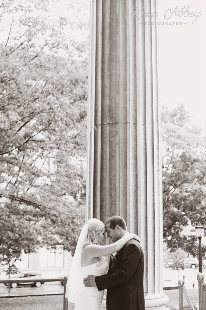 Elegant Wedding Photography Binghamton NY Ceremony Courthouse Portraits Rainy Day Bride and Groom