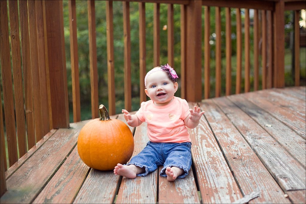 Fall at Deep Creek Lake Maryland 7-Month Portrait with Pumpkins Weekend Write-Up
