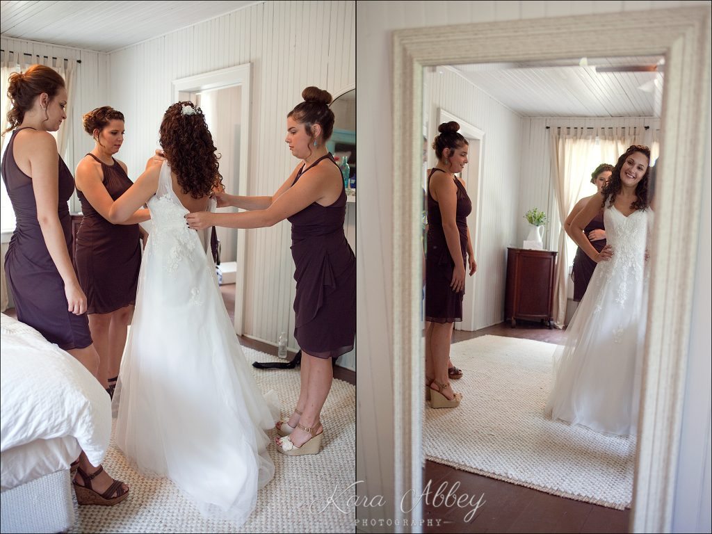 Rustic Country Wedding Photography Shoresbrook Inn Towanda, PA Bride Getting Ready