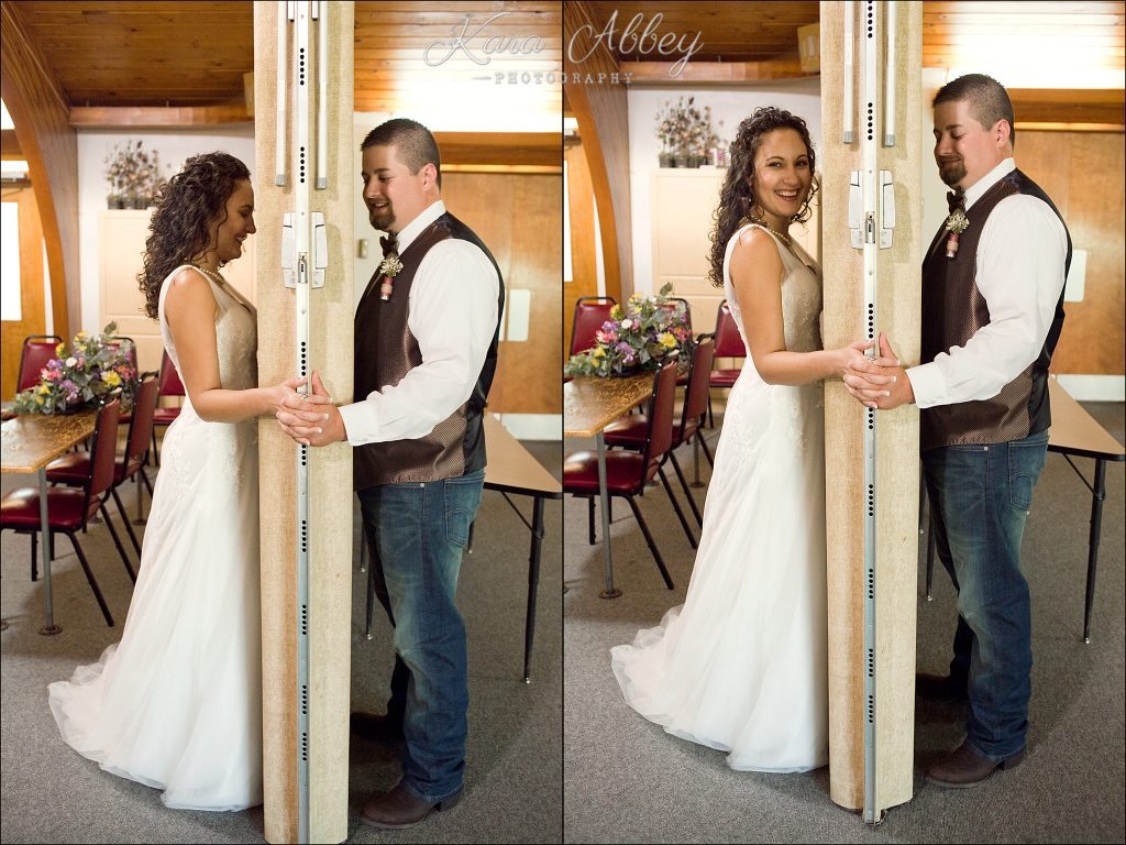 Rustic Country Wedding Photography First Baptist Church Towanda, PA Ceremony First Look Prayer