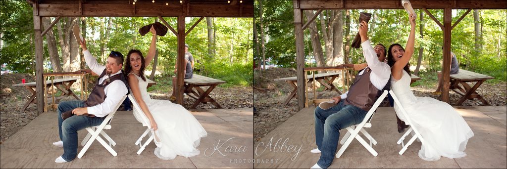 Rustic Country Wedding Photography Shoresbrook Inn Towanda, PA Reception Newlywed Game