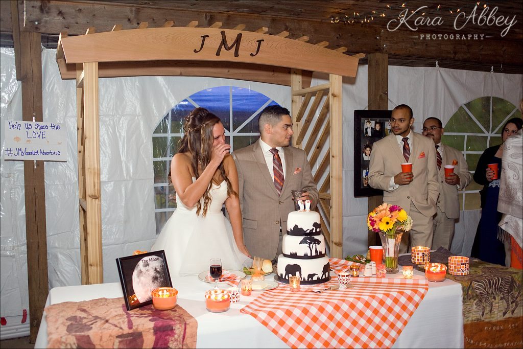rainy day wedding photographer Tioga Gardens Owego, NY Reception Maid of Honor Toast