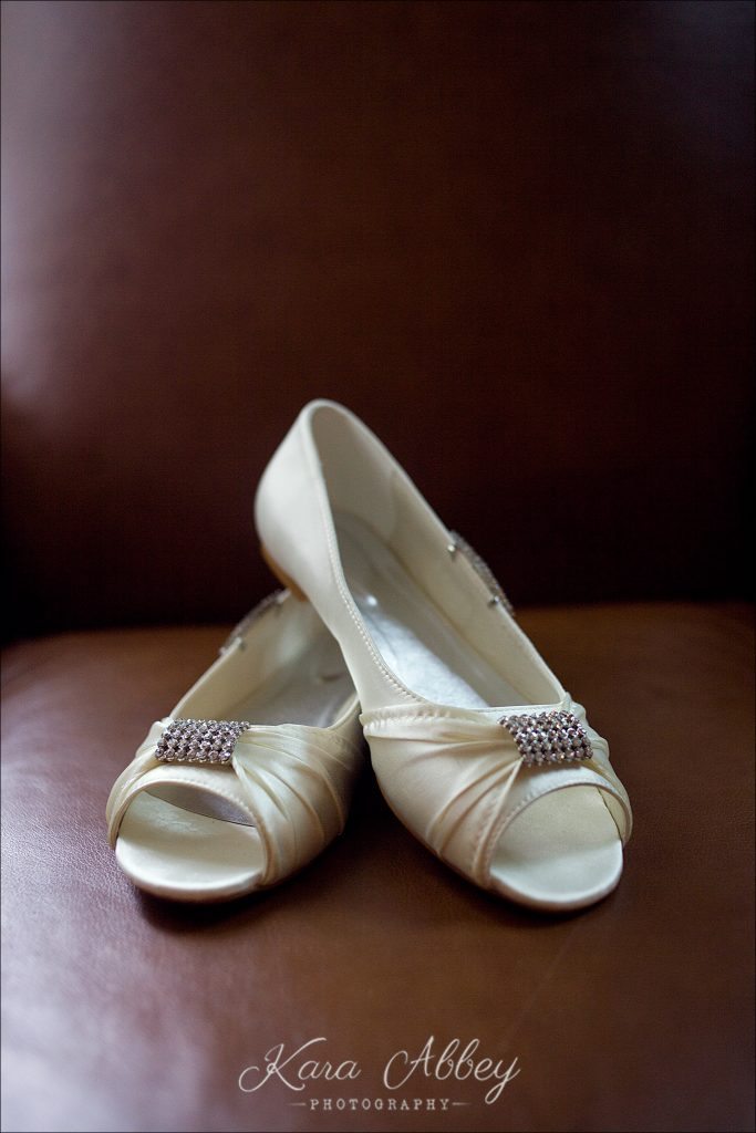 rainy day wedding photographer Binghamton, NY bridal getting ready details shoes