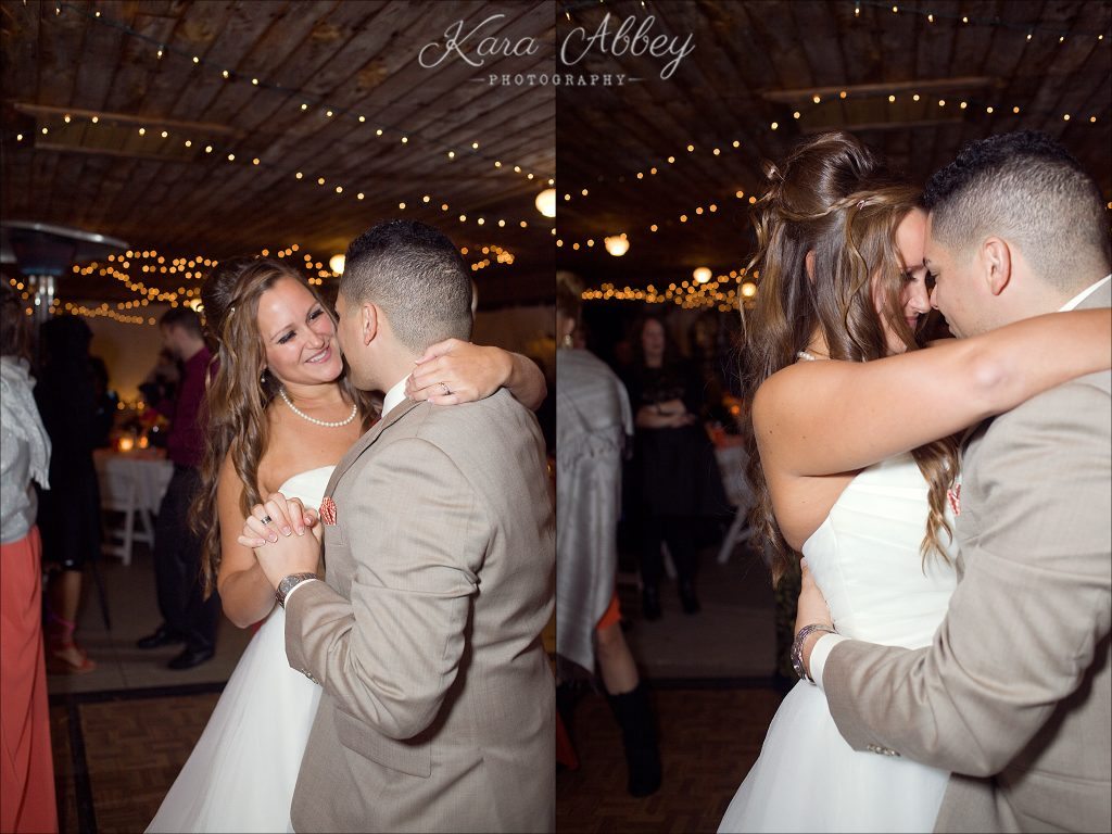 rainy day wedding photographer Tioga Gardens Owego, NY Reception First Dance
