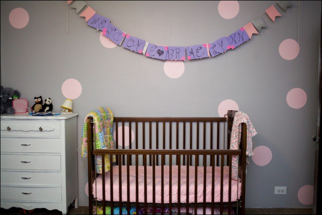 Our House Before and Afters Moving from Sayre, PA to Irwin, PA Pink Polka Dotted Nursery