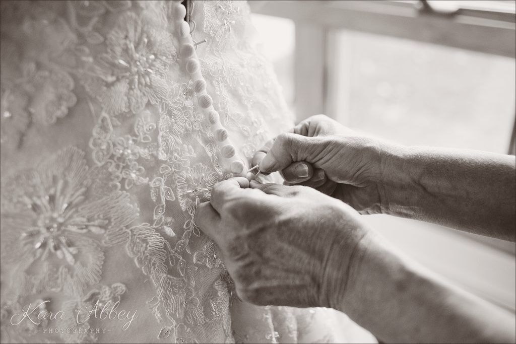 Rustic Country Chic Fall Wedding Wysox, PA Bridal Details Getting Ready Bride Dress Gown Hands