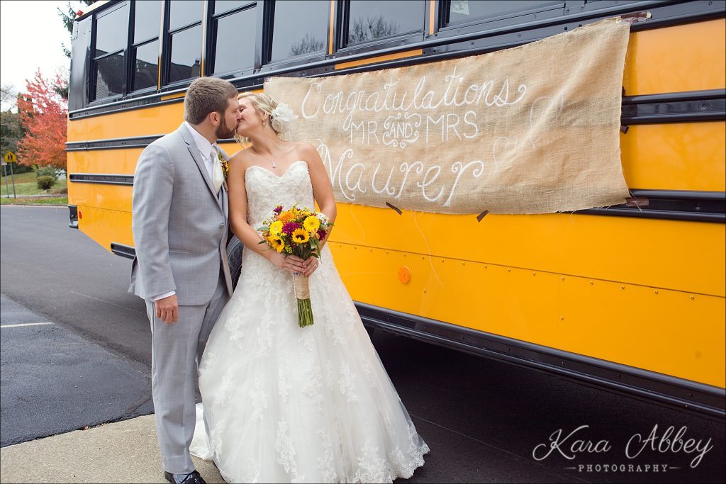 Rustic Country Chic Wedding Towanda, PA Bride Groom Outdoor Fall Portrait Merrill Parkway