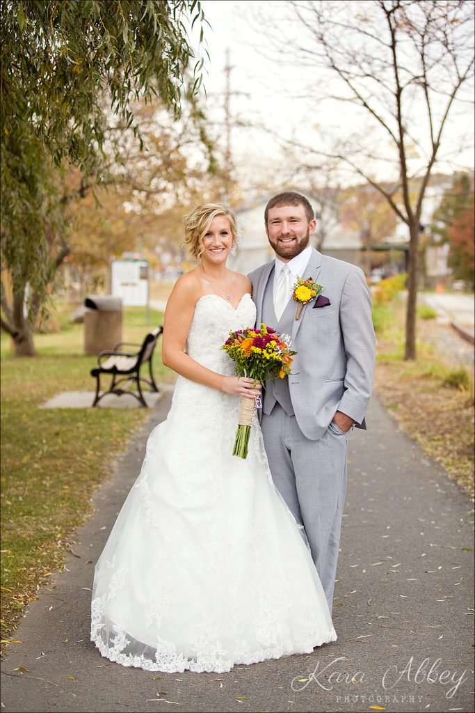Rustic Country Chic Fall Wedding Towanda, PA Merrill Parkway Bride Groom Portrait