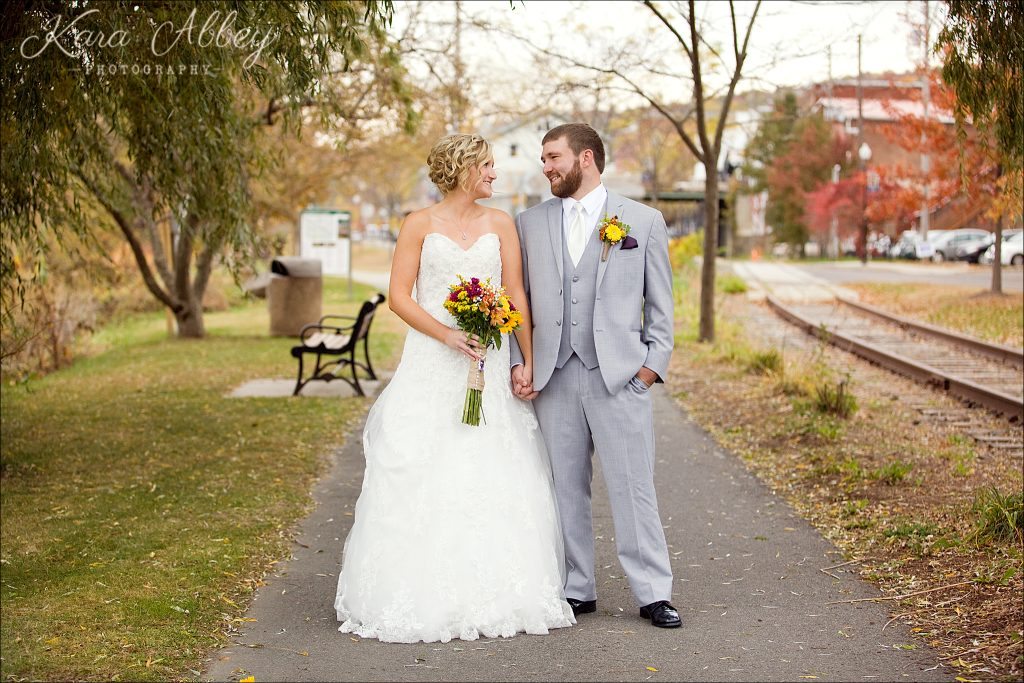 Rustic Country Chic Fall Wedding Towanda, PA Merrill Parkway Bride Groom Portrait