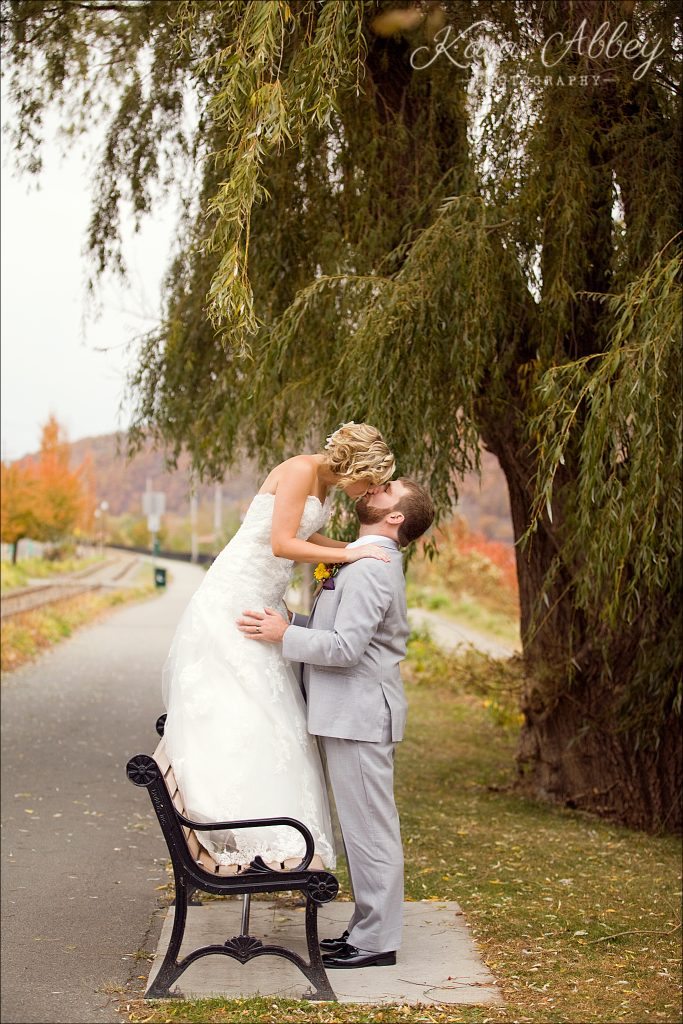 Rustic Country Chic Fall Wedding Towanda, PA Merrill Parkway Bride Groom Portrait