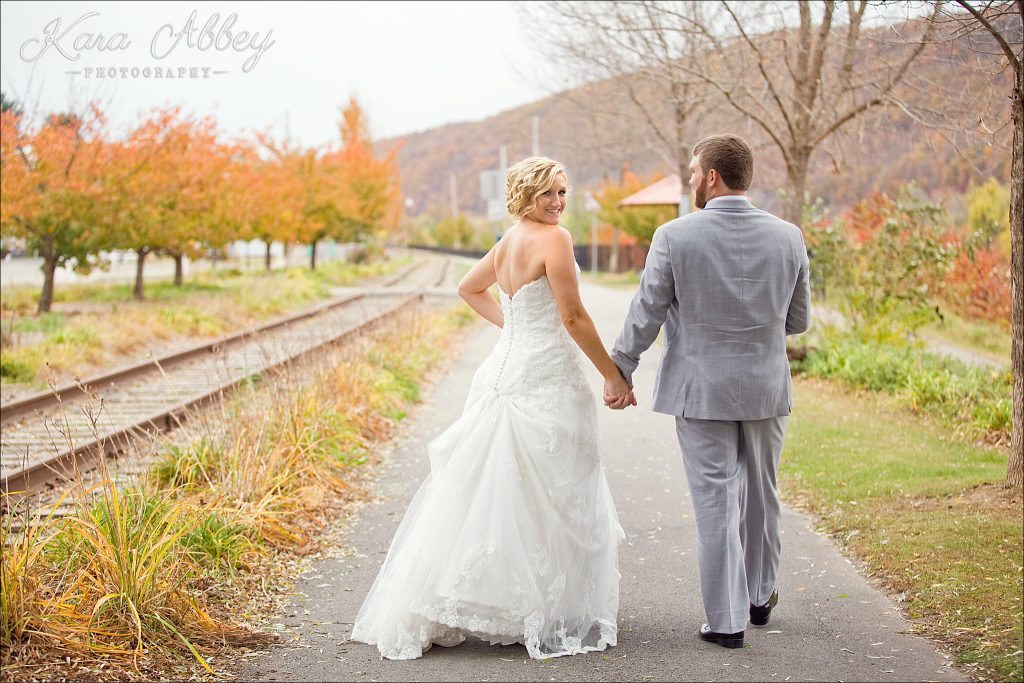 Rustic Country Chic Fall Wedding Towanda, PA Merrill Parkway Bride Groom Portrait