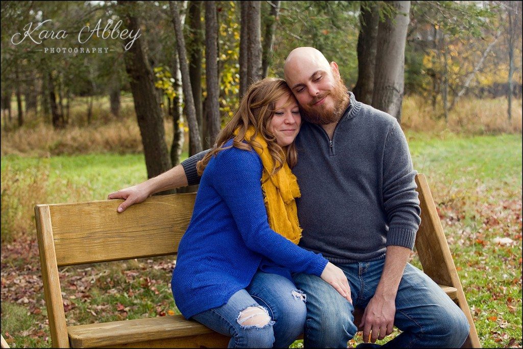 Outdoor fall engagement session Roba Family Farms Dalton, PA campfire smores
