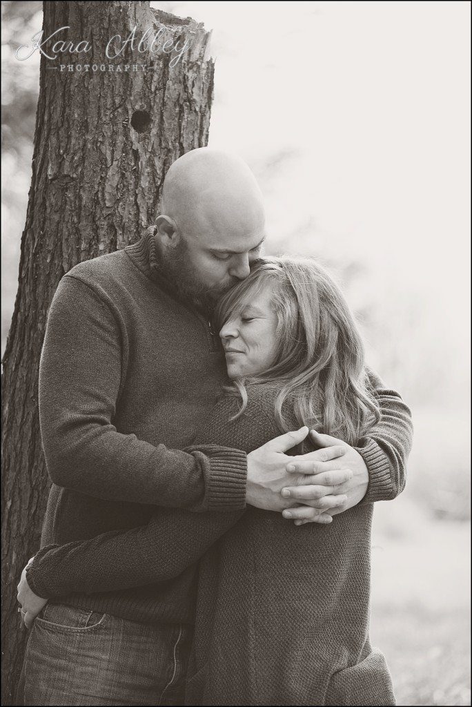 Outdoor fun fall engagement session Roba Family Farms Dalton, PA woods rustic