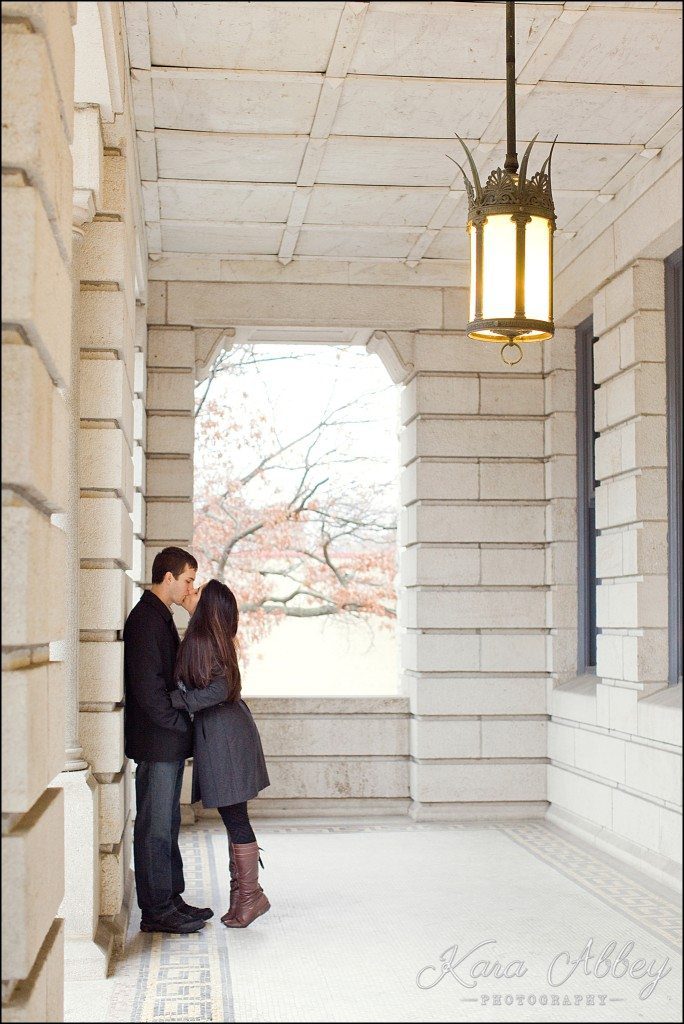 Cold Rainy Day-After-Christmas Engagement Photography Bradford County Courthouse Towanda, PA