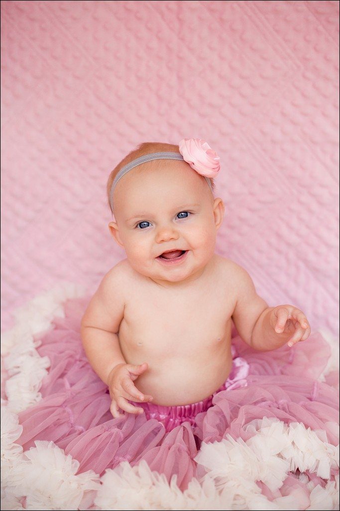 7 Month Old Monthly Photo Wedding Photographer's Child Same Fluffy Skirt Every Month Irwin, PA
