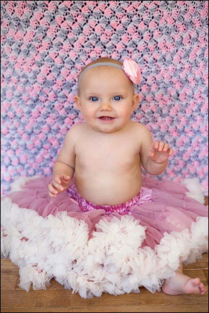 9 Month Old Monthly Photo Wedding Photographer's Child Same Fluffy Skirt Every Month Irwin, PA