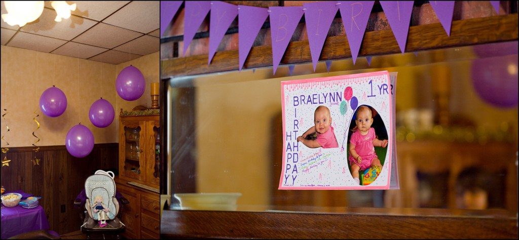 Braelynn's First Birthday Party Purple and Gold Theme Irwin, PA