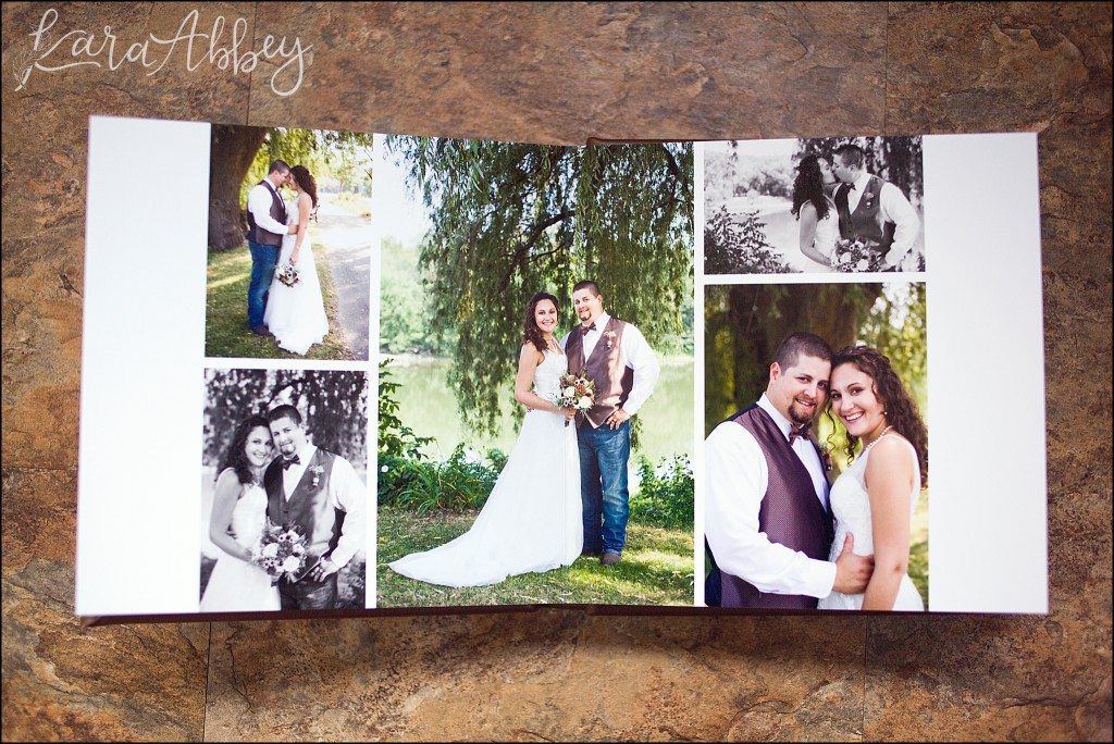 Kara Abbey Photography Luxury Heirloom Leather Wedding Album Layflat Binding Irwin, PA Pittsburgh, PA