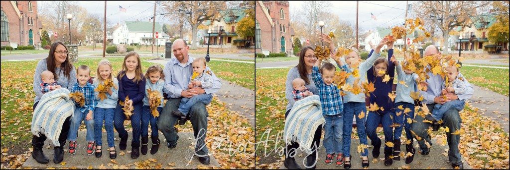 Outdoor Fall Large Family Photography Waverly, NY Irwin, PA