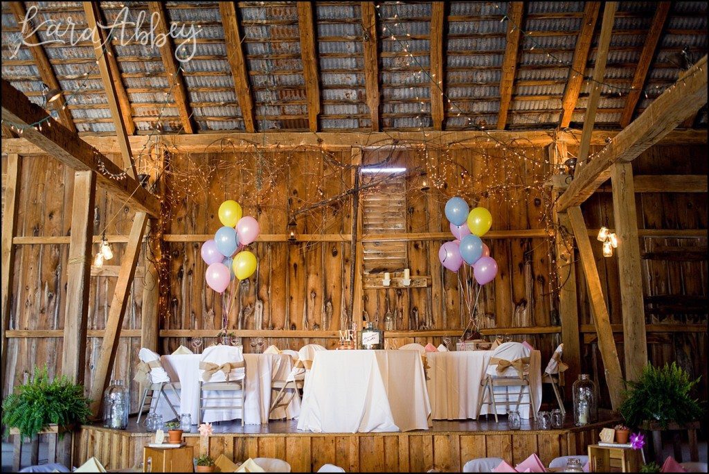 UP Themed Summer Wedding Photography The Hayloft Rockwood, PA Reception Details Balloons
