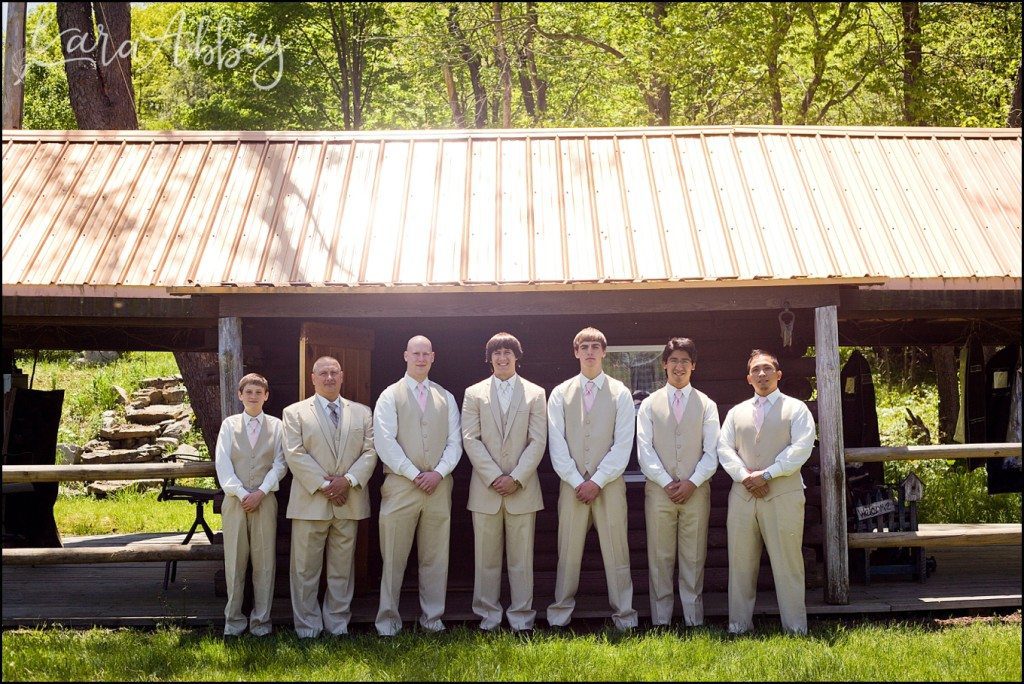 UP Themed Summer Wedding Photography The Hayloft Rockwood, PA Groom Groomsmen