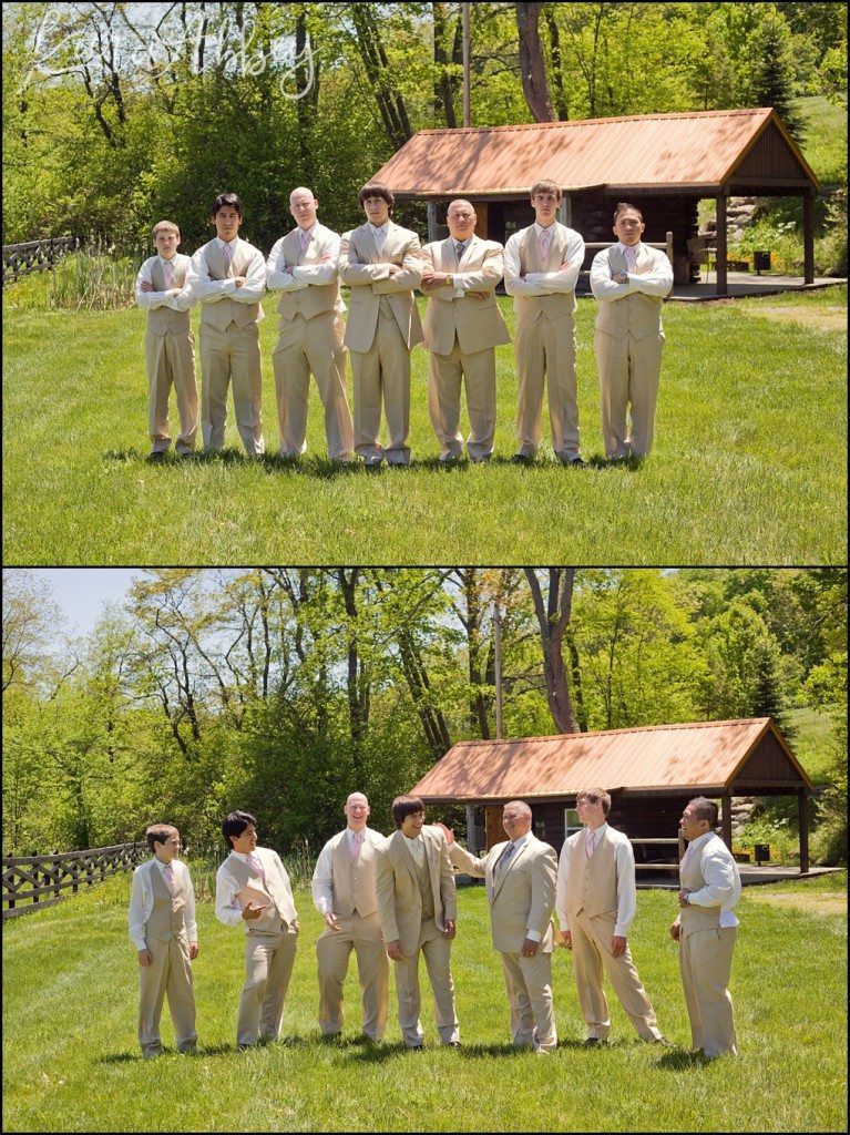 UP Themed Summer Wedding Photography The Hayloft Rockwood, PA Groom Groomsmen