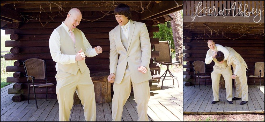 UP Themed Summer Wedding Photography The Hayloft Rockwood, PA Groom Groomsmen