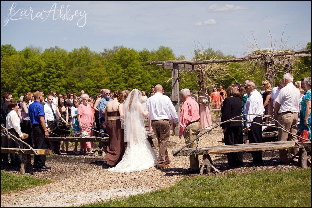 UP Themed Summer Wedding Photography The Hayloft Rockwood, PA Bride Ceremony Walking-Down-The-Aisle