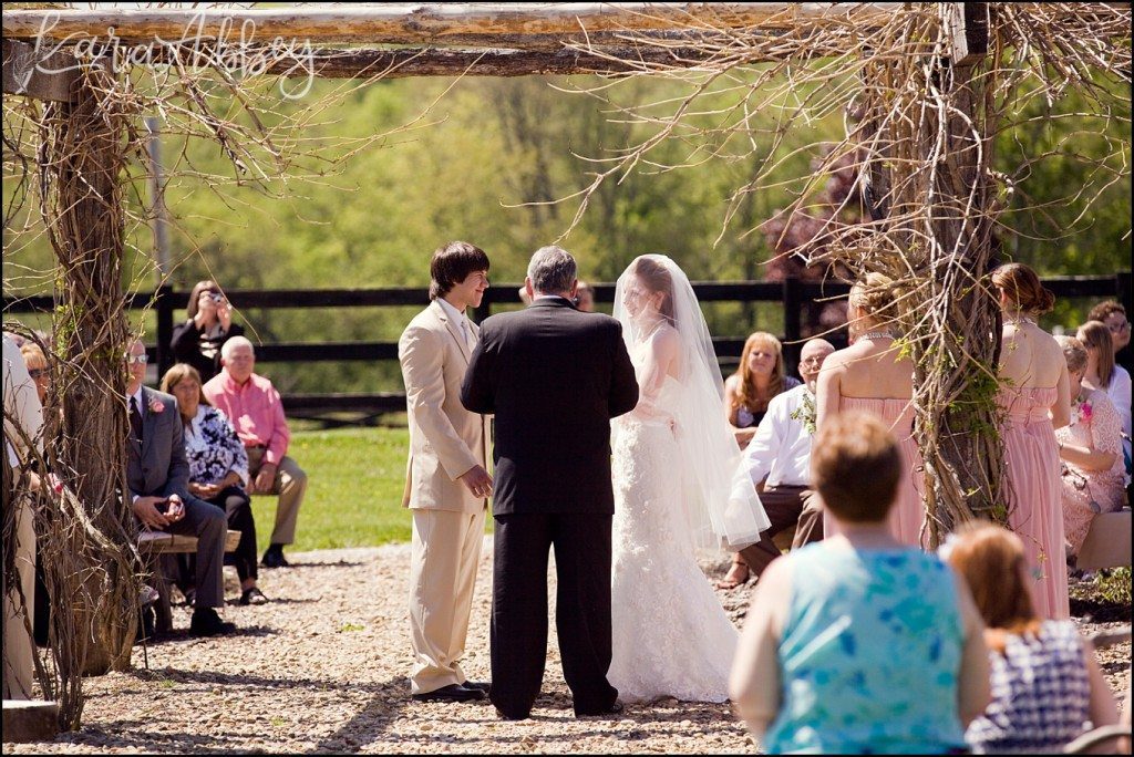UP Themed Summer Wedding Photography The Hayloft Rockwood, PA Bride Ceremony