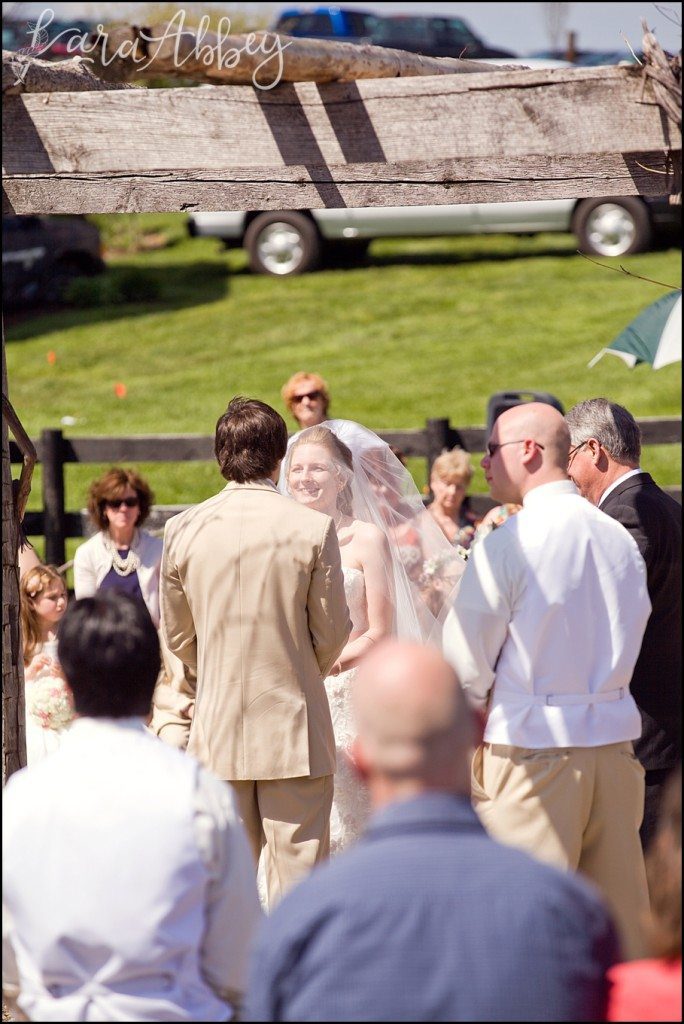 UP Themed Summer Wedding Photography The Hayloft Rockwood, PA Bride Ceremony