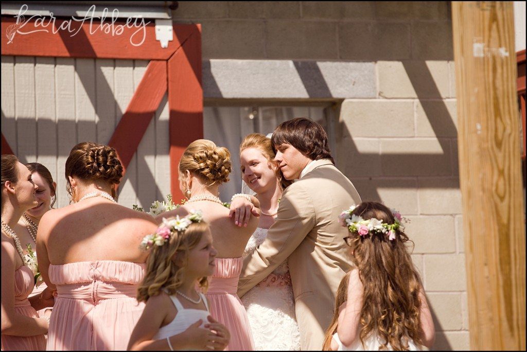 UP Themed Summer Wedding Photography The Hayloft Rockwood, PA Bride Ceremony Recessional