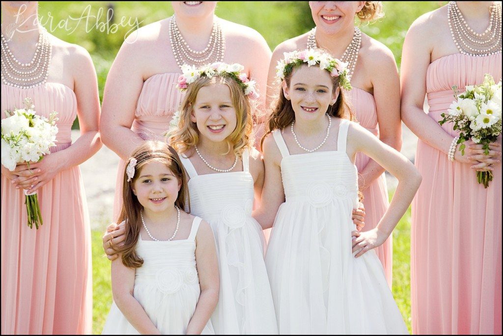 UP Themed Summer Wedding Photography The Hayloft Rockwood, PA Flower Girls