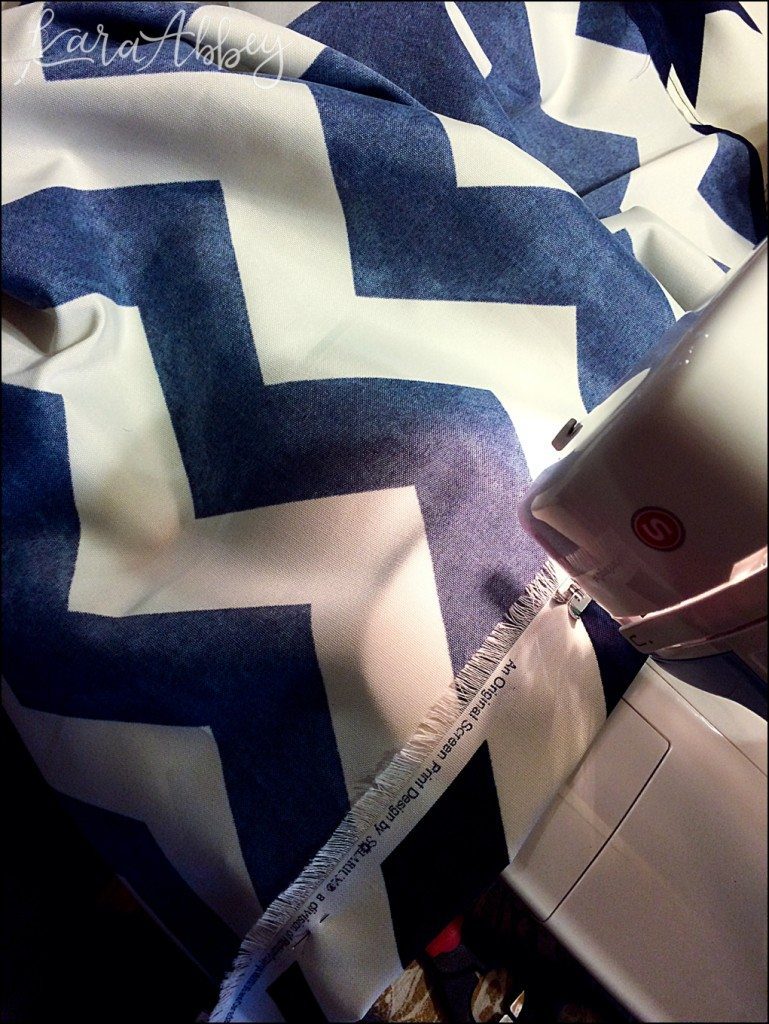Sewing Project Chevron Navy and White Curtains Irwin, PA