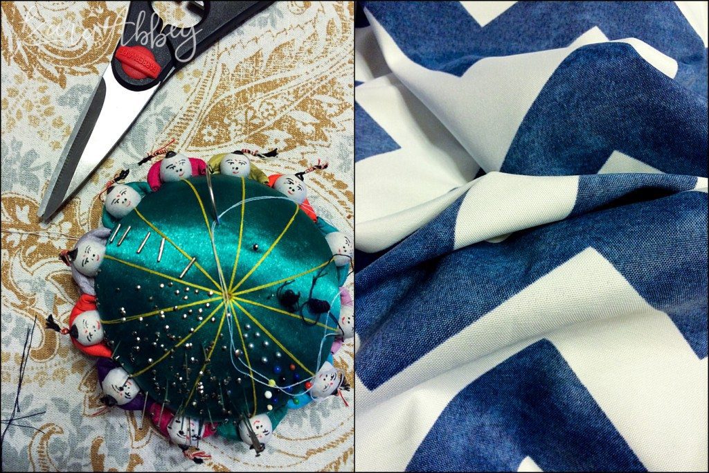 Sewing Project Chevron Navy and White Curtains Irwin, PA