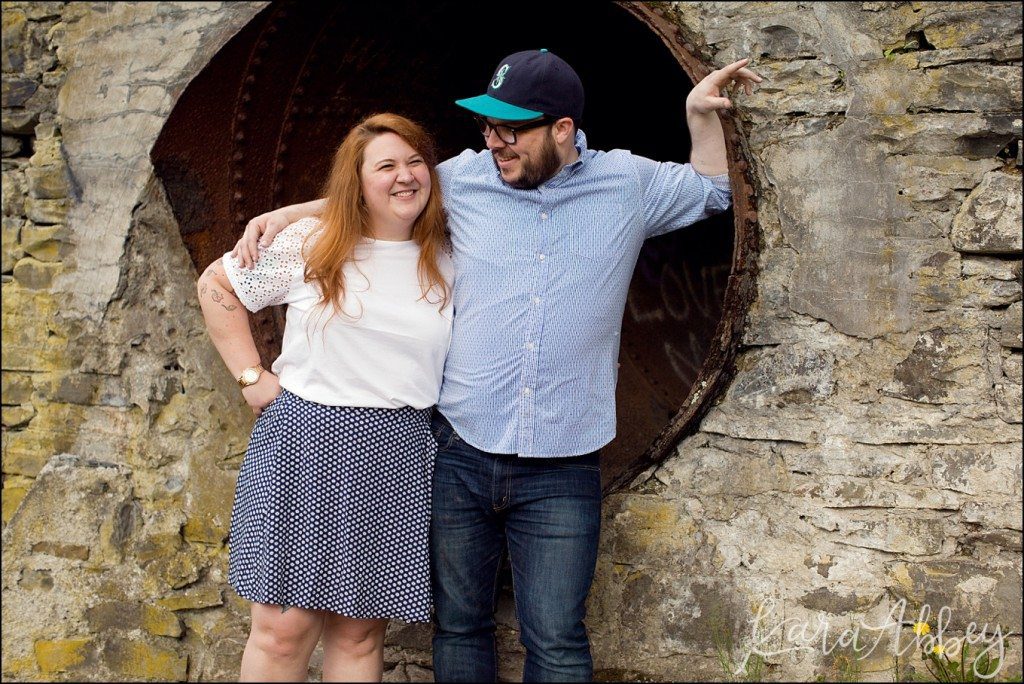 Spring Engagement Photography in Ithaca, NY Waterfall by Kara Abbey Photography