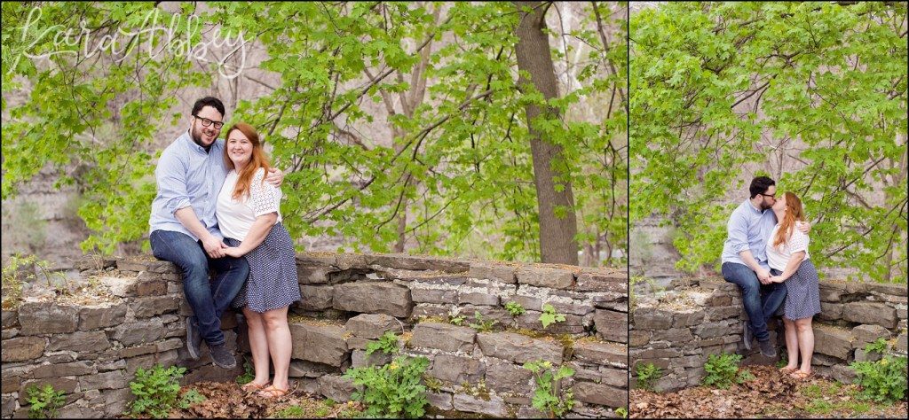 Spring Engagement Photography in Ithaca, NY Waterfall by Kara Abbey Photography