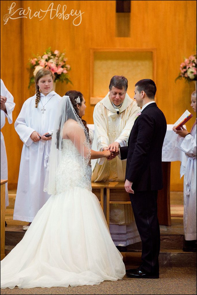 Elegant Romantic Wedding Ceremony at Our Lady of Grace in Greensburg, PA by Kara Abbey Photography