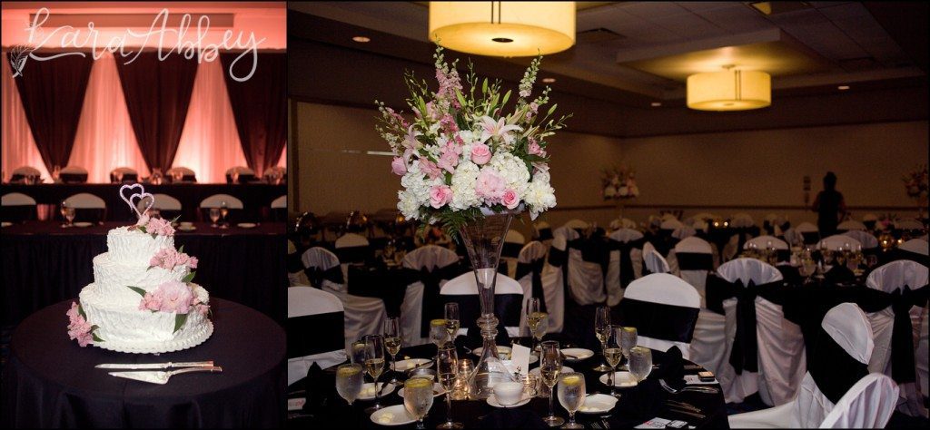 Elegant Romantic Wedding Reception at the DoubleTree in Monroeville, PA by Kara Abbey Photography