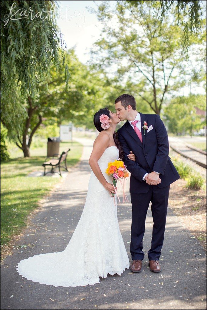 Rustic Eclectic Columbian Summer Wedding Portraits along the Merrill Parkway in Towanda, PA by Kara Abbey Photography in Irwin, PA