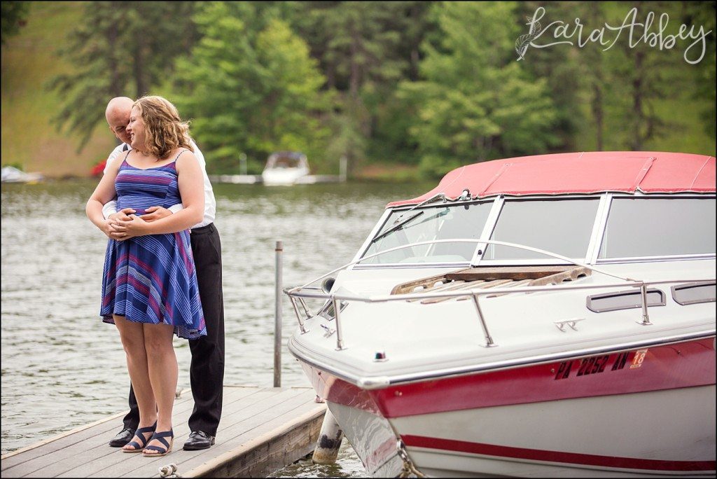 Deep Creek Lake, MD Fun Couple Portraits & Summer Engagement Photos by Kara Abbey Photography in Irwin, PA